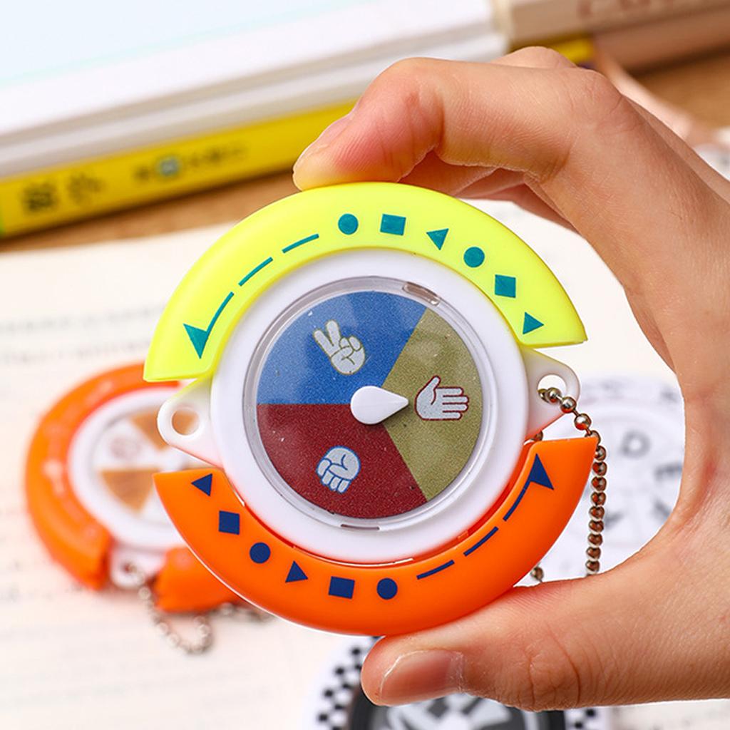 Mini Fidget Spinner Decision Toy Creative Rock Paper Scissors Yes No Lucky Wheel Stress Relief Keychain for Party Favor Gift