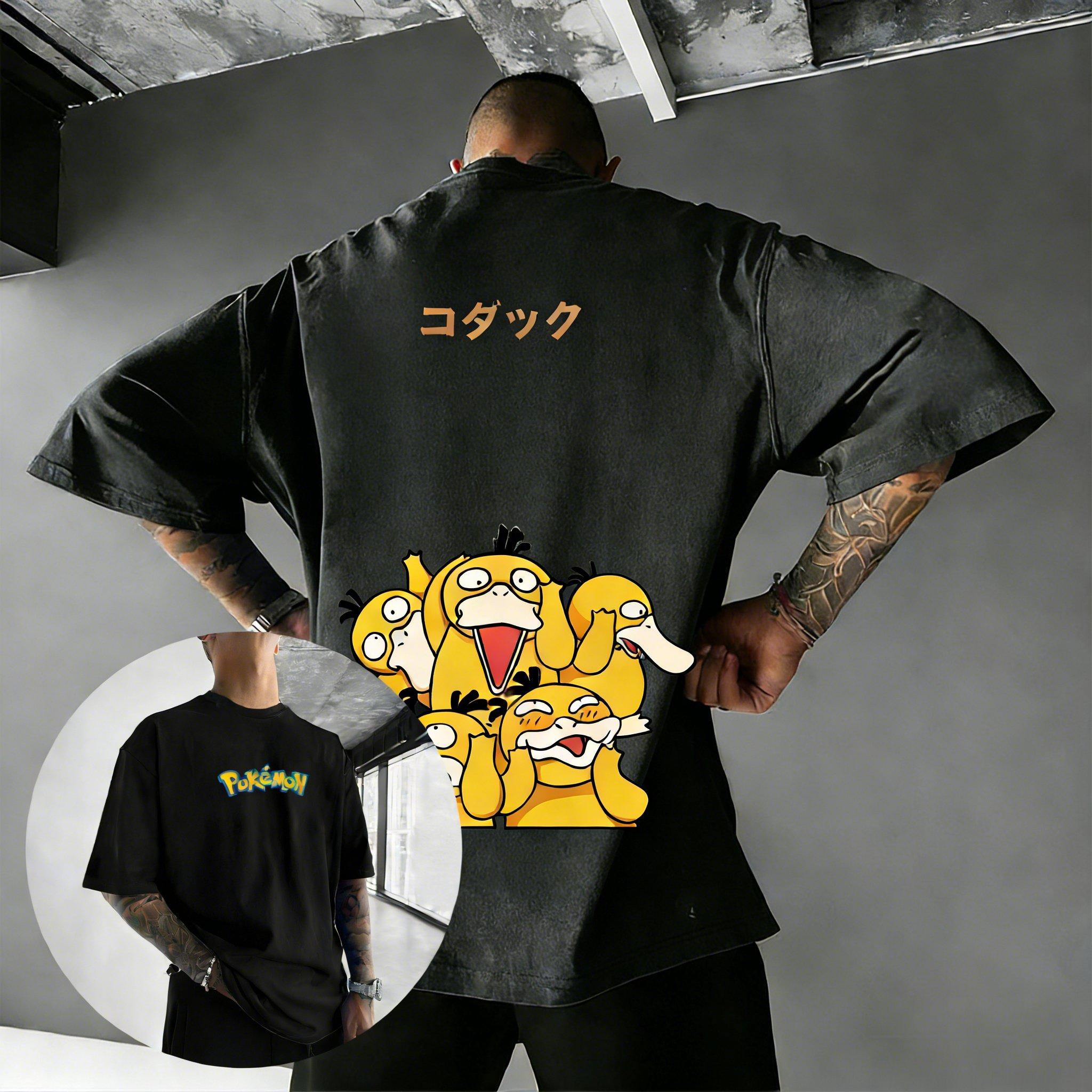 

Oversized Pokemon Psyduck Graphic T Shirt Man Women Short Sleeve Tee Streetwear Anime Print Casual Tops Y2k Clothes 2026 Summer 4XL