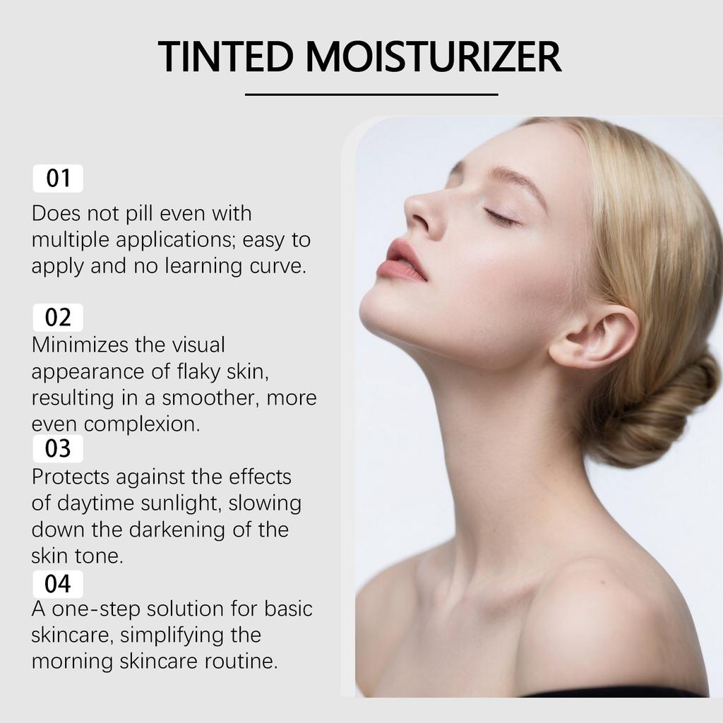 Getönte Feuchtigkeitsspendende Schutzcreme, Aufhellende Hydration für Trockene Haut, Glatter Nichtfettender Täglicher SPF-Primer