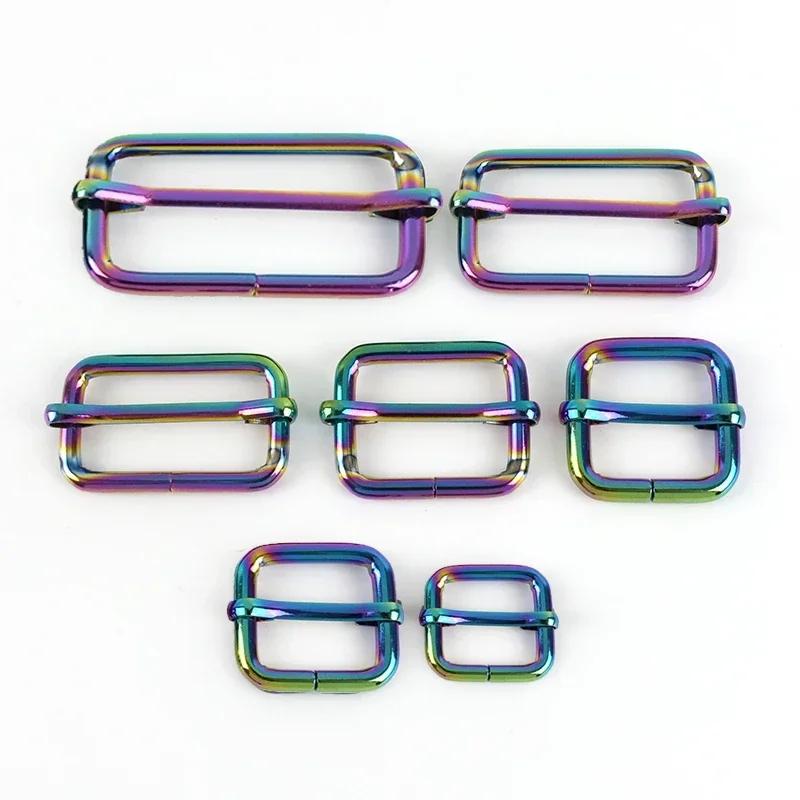5/10Pcs 13-50mm Belt Buckles Roller Metal Pin Buckle Tri-glides Slider Adjuster Clasp Handbag Strap DIY Garment Accessories