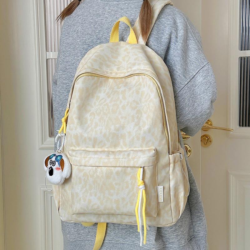 Lightweight Leopard Print Backpack New Student Large-capacity Schoolbag Travel Simple Backpack