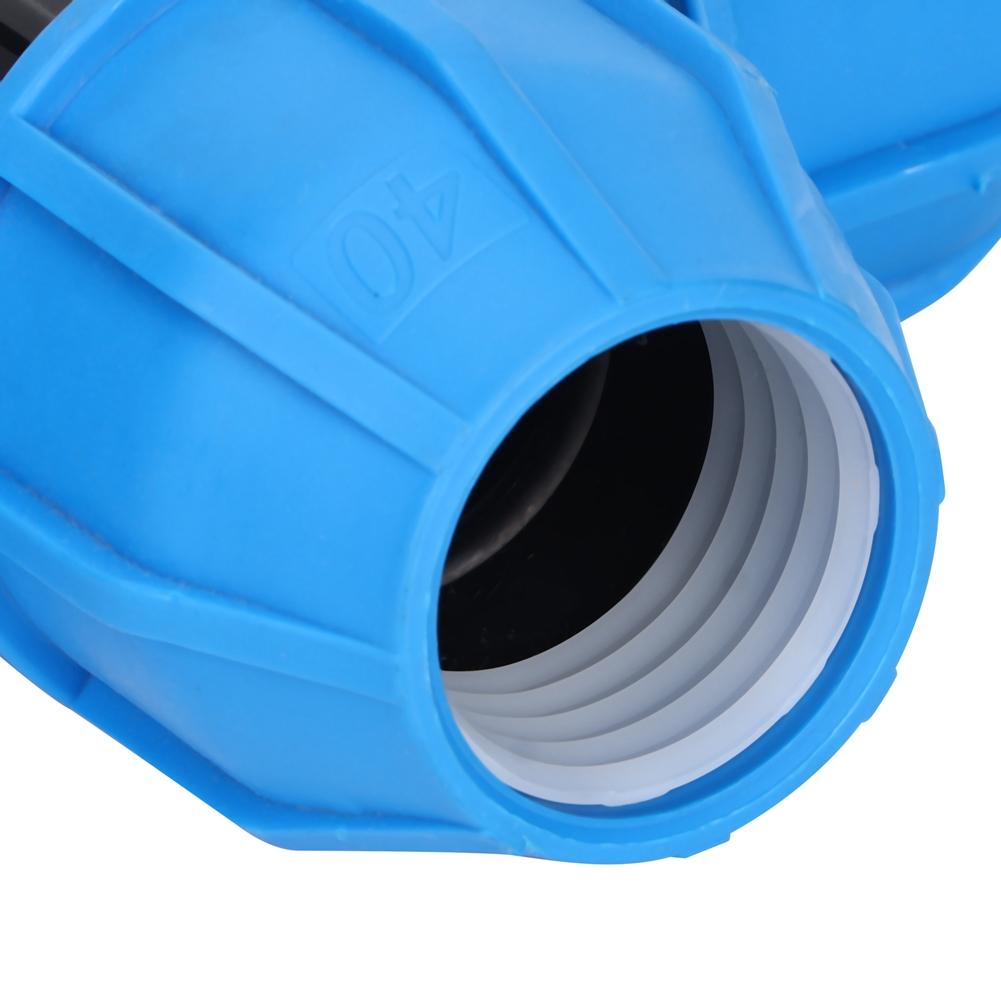 PE Plastic 40mm Tee Connector Water Pipe Fitting Connection Accessories