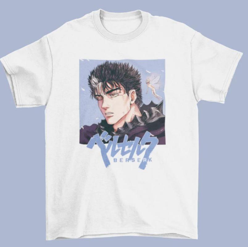 Футболка Берсерк, Гатс Аниме, Манга Футболка, Берсерк Аниме Унисекс Футболка 3XL