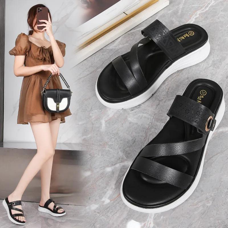 Shoes for Women Summer Fashion Women Comfortable Non-slip Platform Sandals Beach Sandalias Mujer Slip on Slippers Women
