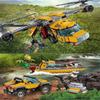 Seturi MOC Compatibile Seria City 60162 Elicopter de Aprovizionare Aeriană în Junglă Blocuri de Construcție Loc de Explorare Cărămizi Jucării Pentru Băieți Cadouri pentru Copii