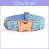 Stylish Pet Collar With Print Design And Secure Buckle For Daily Wear And Holiday Gift