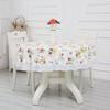 Thickened Round Table Cloth, Environmentally Friendly Velvet Plastic Large Round Dining Table Cloth, Round Table Cloth Pvc Tablecloth Waterproof