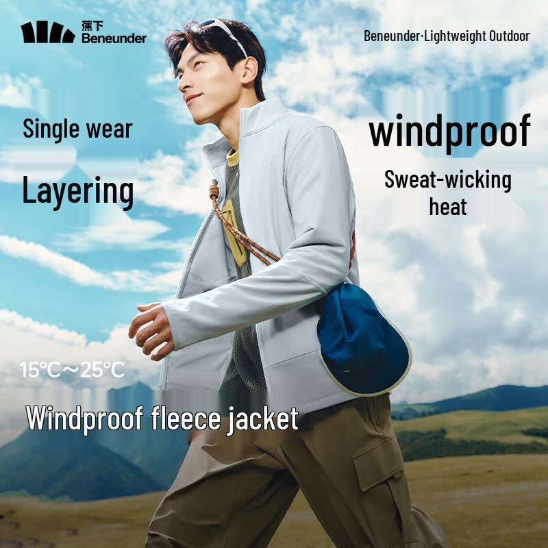 Beneunder Men s Outdoor Windproof Fleece Jacket PM132 XL