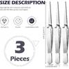 Minatee 3 Pieces Reverse Tweezers for Crafting Cross Locking Electronics Tweezers Reverse Action Forceps Tension Stainless Steel Craft Jewelry