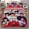 The Anime Duvet Cover Pillowcase Bedding Children Gift Adult Single Double Bed Large SizeZip Duvet Cover Inuyasha