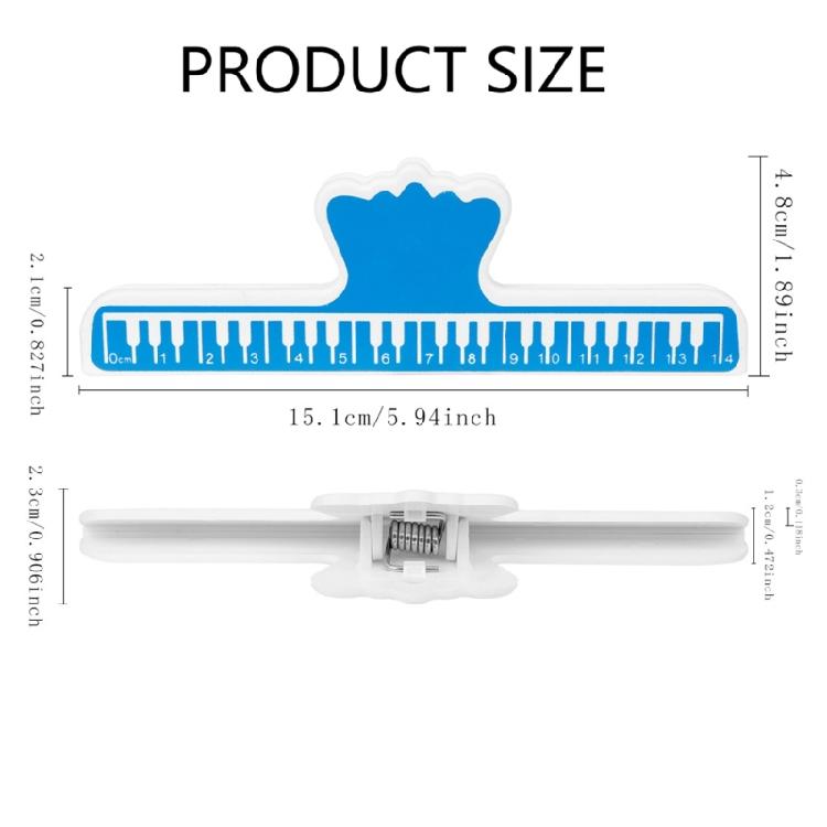 Music Score Fixed Clips Sheet Holder Replacement Plastic Piano Sheet Music Clip Piano Key Pattern Piano Sheet Music Clip