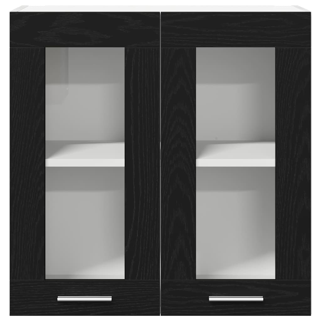 Hanging Cabinet Black Oak Effect 60 X 31 X 60 Cm Engineered Wood