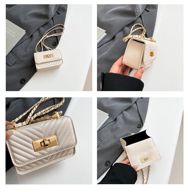 Módny trend 2025 Mini dámska štvorcová crossbody retiazková kabelka