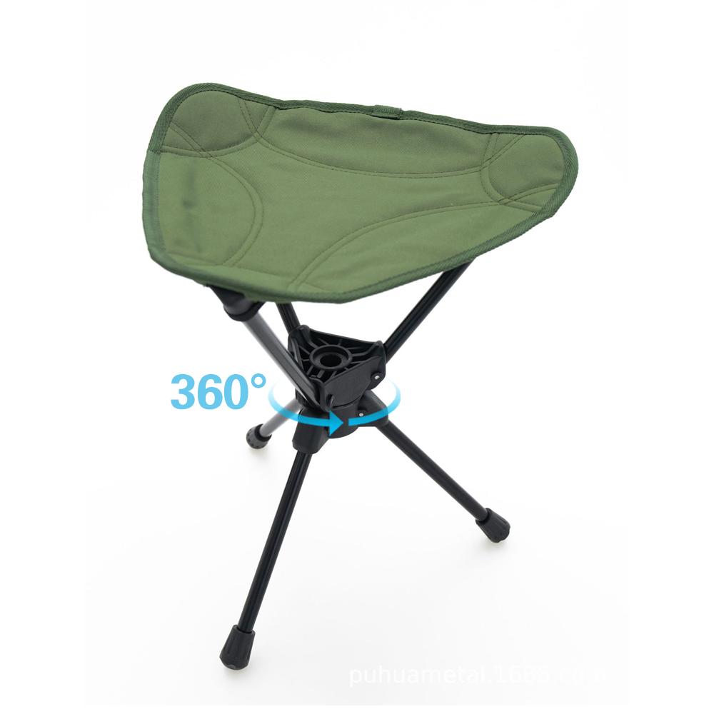 Outdoor Portable Folding Rotating Stool Aluminum Alloy Minin Chair Camping Fishing Chair Picnic Lightweight