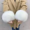 Fur Cuffs for Jackets 1 Pair Faux Fuzzy Solid Color Thick And Warm Winter Sleeve Add-ons Accessory Coats Celebrity Lady Prom Party