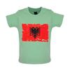 Albania Grunge Flag - Baby Kids Boys Girls Unisex T-Shirt / Babygrow - Albanian Flags Republic Tirana
