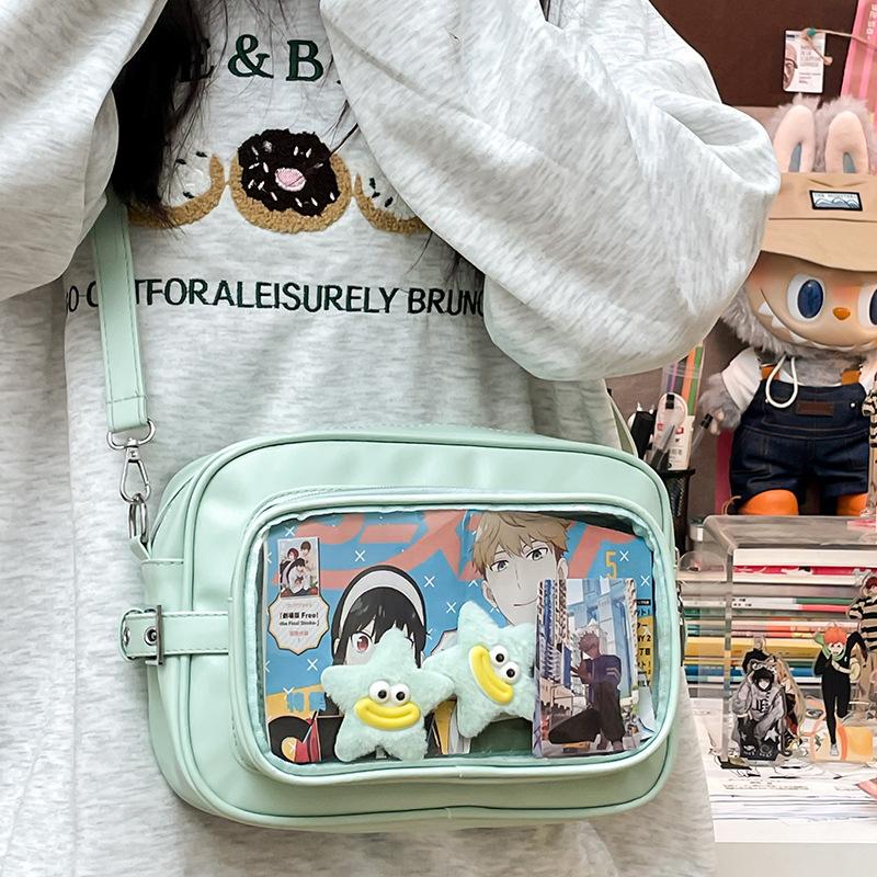 Daily Versatile Japanese Harajuku Girls Y2k Ulzzang Ita Bag Large Capacity Transparent Fashion Crossbody Bag Casual Women's Bag