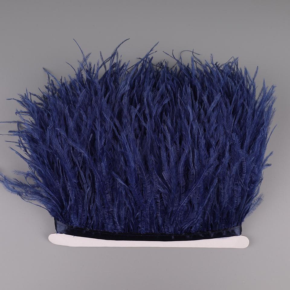 Ostrich Feathers Fringe 2M 55colors Selected Clothing Sewing Crafts Dress with Fluffy Feather Ribbon