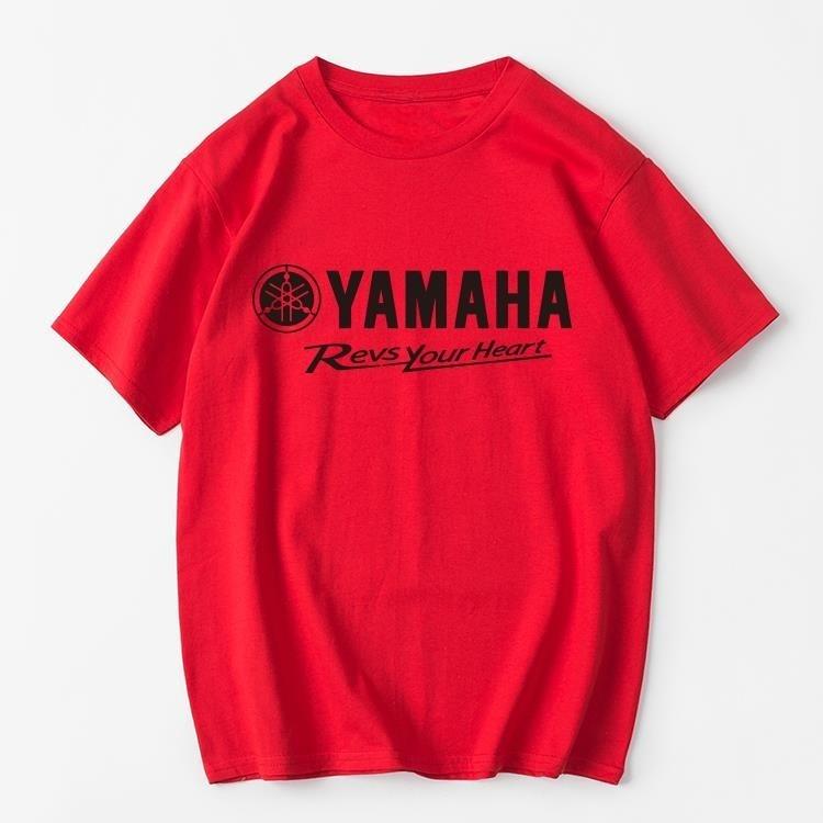 Yamaha Origineel Yamaha Locomotive Riding Bedrukt T-shirt Korte mouw Ronde hals Zomer Heren- en Dames Tops Kleding