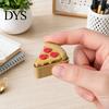 Pizza Fingertip Clicker Decor 3D Printed Keychain, Fidget Toy, Creative Decompression Portable Keyring Simulated Food Sensory Key Pendant for