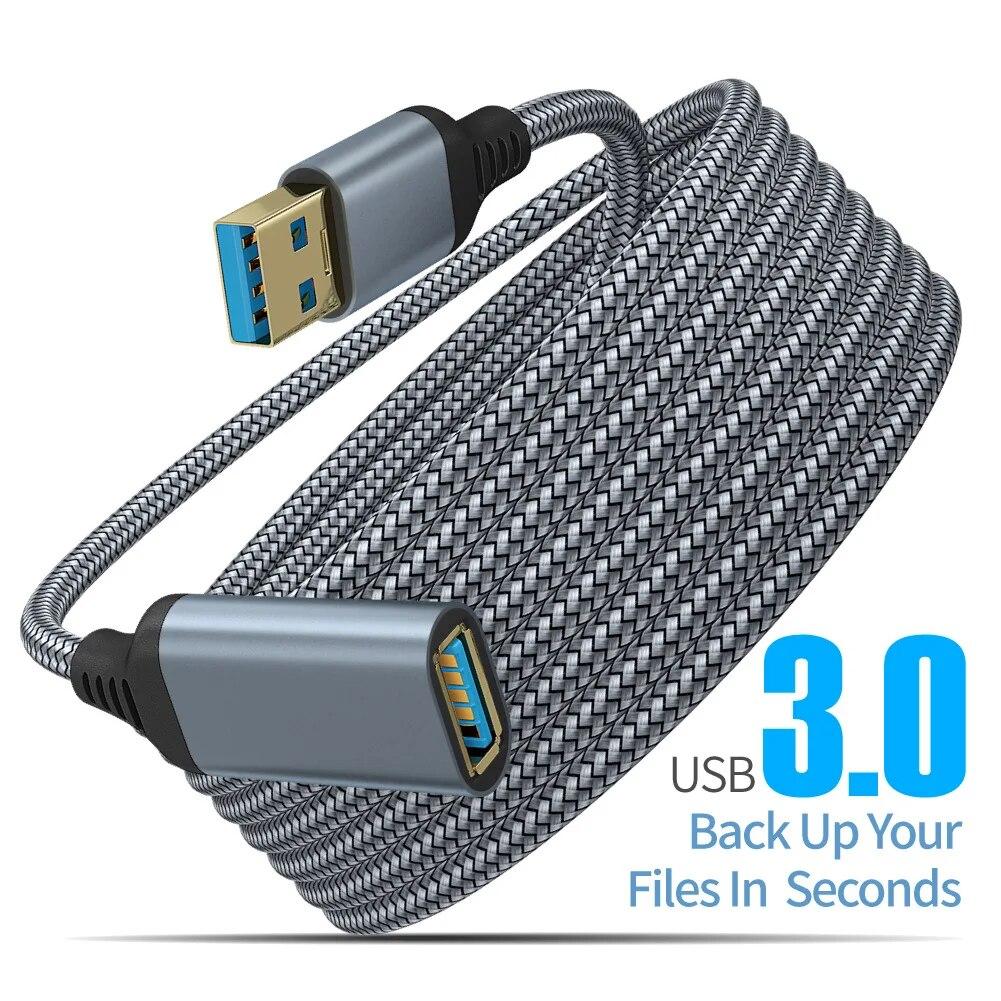 USB Extension Cable USB 3.0 Cable Male To Female Extender Cord for Smart TV PS4 PS3 Xbox One SSD Laptops 3m Extension Data Cable