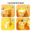 Punch-Free Wall-Mount Cute Cartoon Duck Tissue Box Organizer
