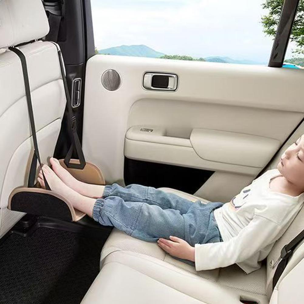 Car Travel Rest Foot Mat Portable Auto Backseat Suspension Hammock Office Footstool Suspension Adjust Interior Trim Supplies