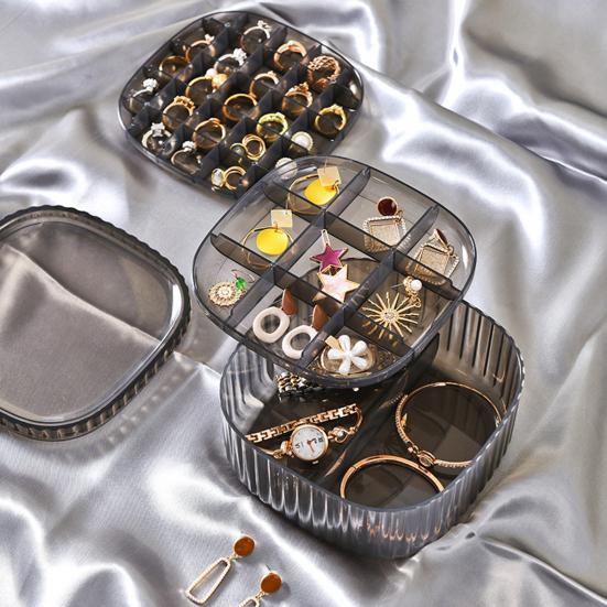 

Jewelry Organizer Waterproof Multi-purpose Plastic Earrings Rings Beads Jewelry Case Birthday Gift