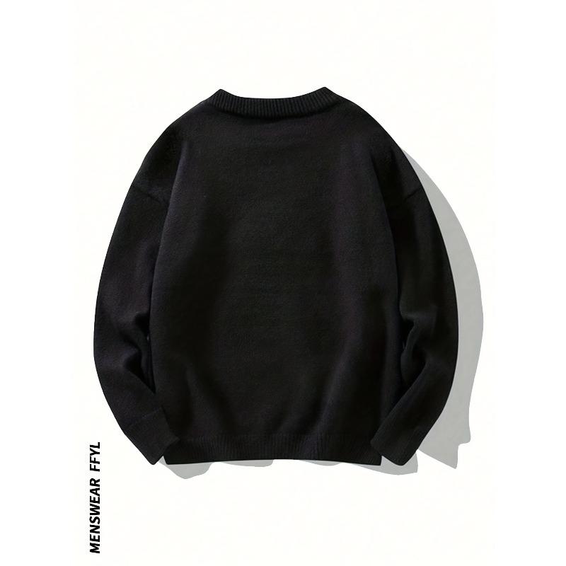 ANDREILEE Autunno Inverno Uomo Nuovo Casual Versatile Morbido Jacquard d'Anatra Maglione Unisex Girocollo Versatile Pullover Manica Lunga Lavorato a Maglia