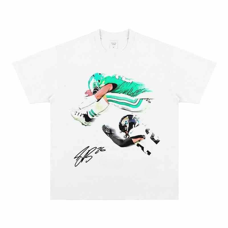 

Football Star Printed American Short-sleeved T-shirt Made of Cotton 5XL різнокольоровий
