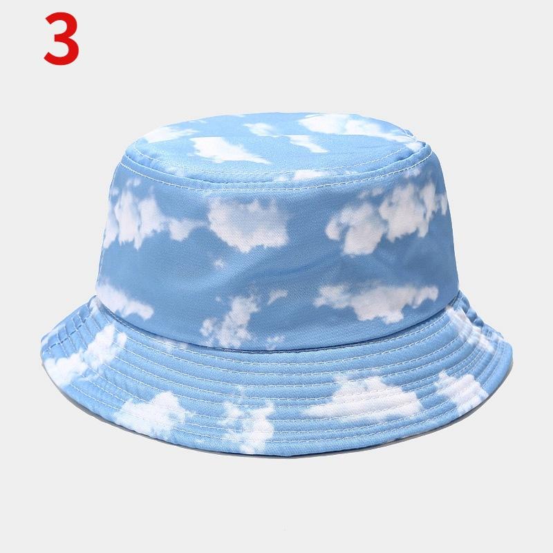 Blue Sky Clouds Flame Bucket Hat 