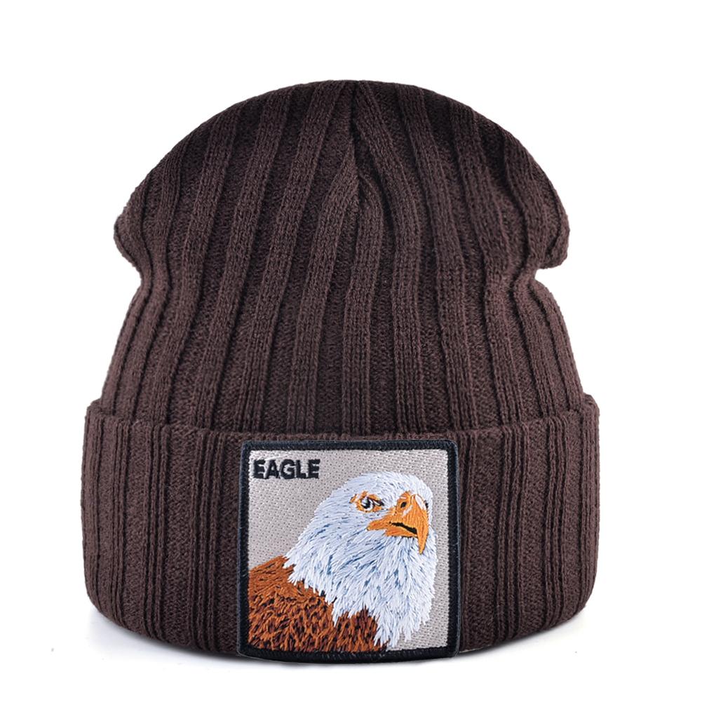 Hats For Knitted Fashion New Men Women Wolf Pattern Skullies Beanies Unisex Knitting Streetwear Hip Hop Bonnet Caps Kpop Gorras