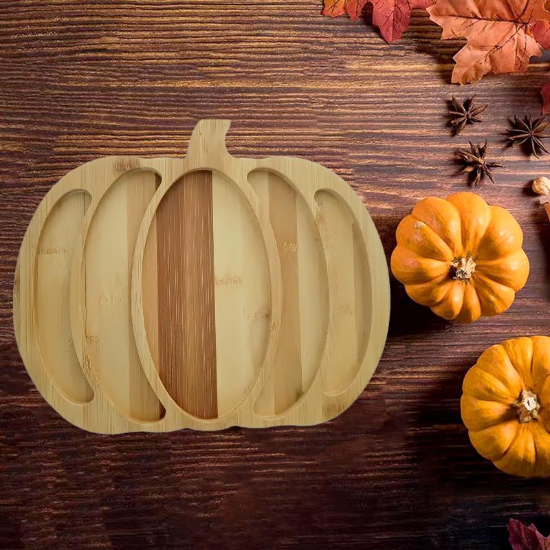 1pc Fruit Christmas Pumpkin Tray Cute Decorative Holiday Party Christmas Halloween Thanksgiving Candy Tray