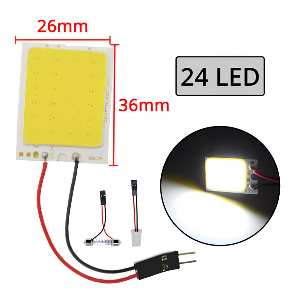 2/4/8/10pcs T10 C5W COB 16/24/36/48SMD Dome Festoon Reading Lamps Car Led Parking Bulb Auto Interior Panel License Plate Light