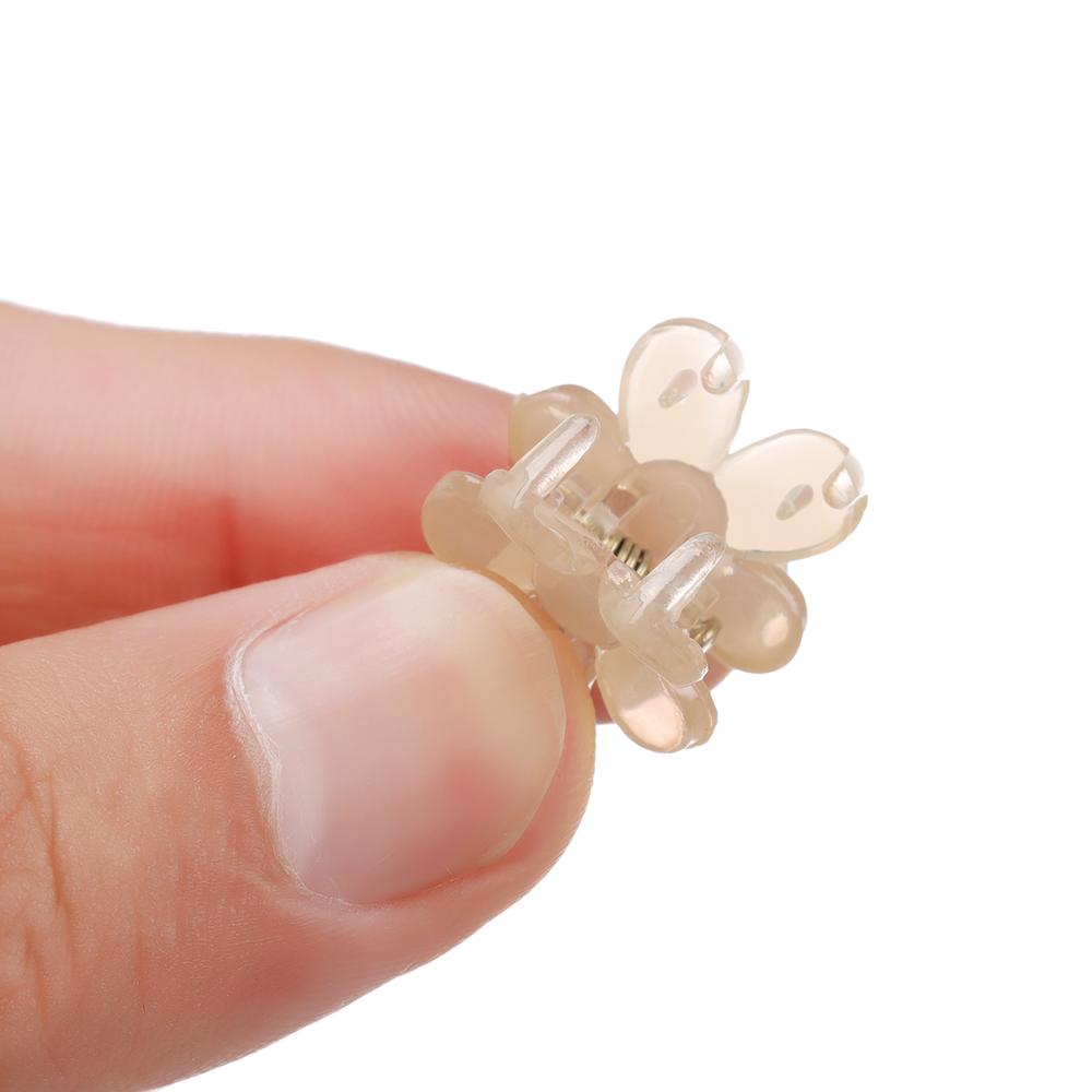Women Girls Kids Accessories Small Korean Crab Styling Hair Clip Acrylic Mini Barrettes Flower Claw
