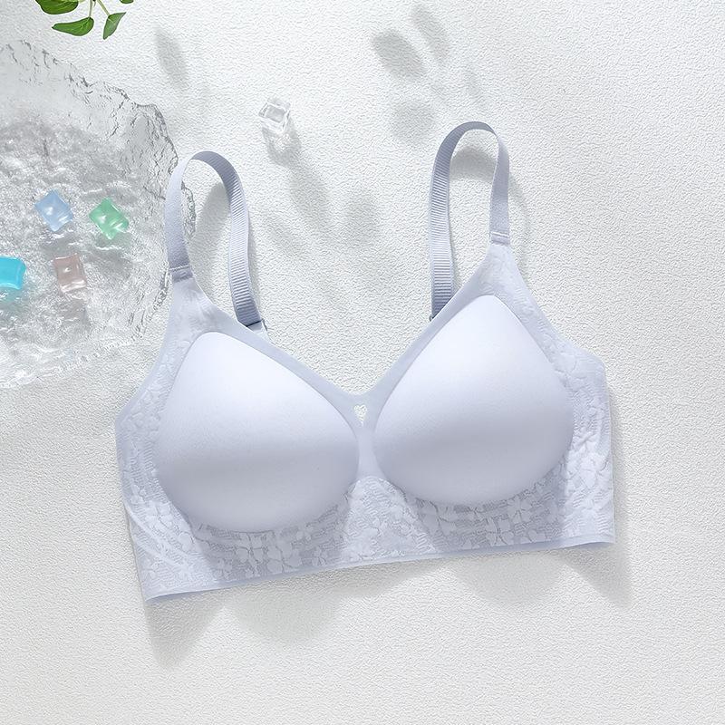 Summer ultra-thin jelly glue comfortable without steel ring breathable A antibacterial bra cover new