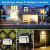 Solar Light Outdoor 190 LEDS Motion Sensor Sun Lamp Clip On Flood Light Solar Security Light Waterproof for Patio Garage Garden