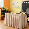 Ruffled Edge Gingham Table Skirt Hook and Loop Plaid Ruffled Table Skirt  Wedding