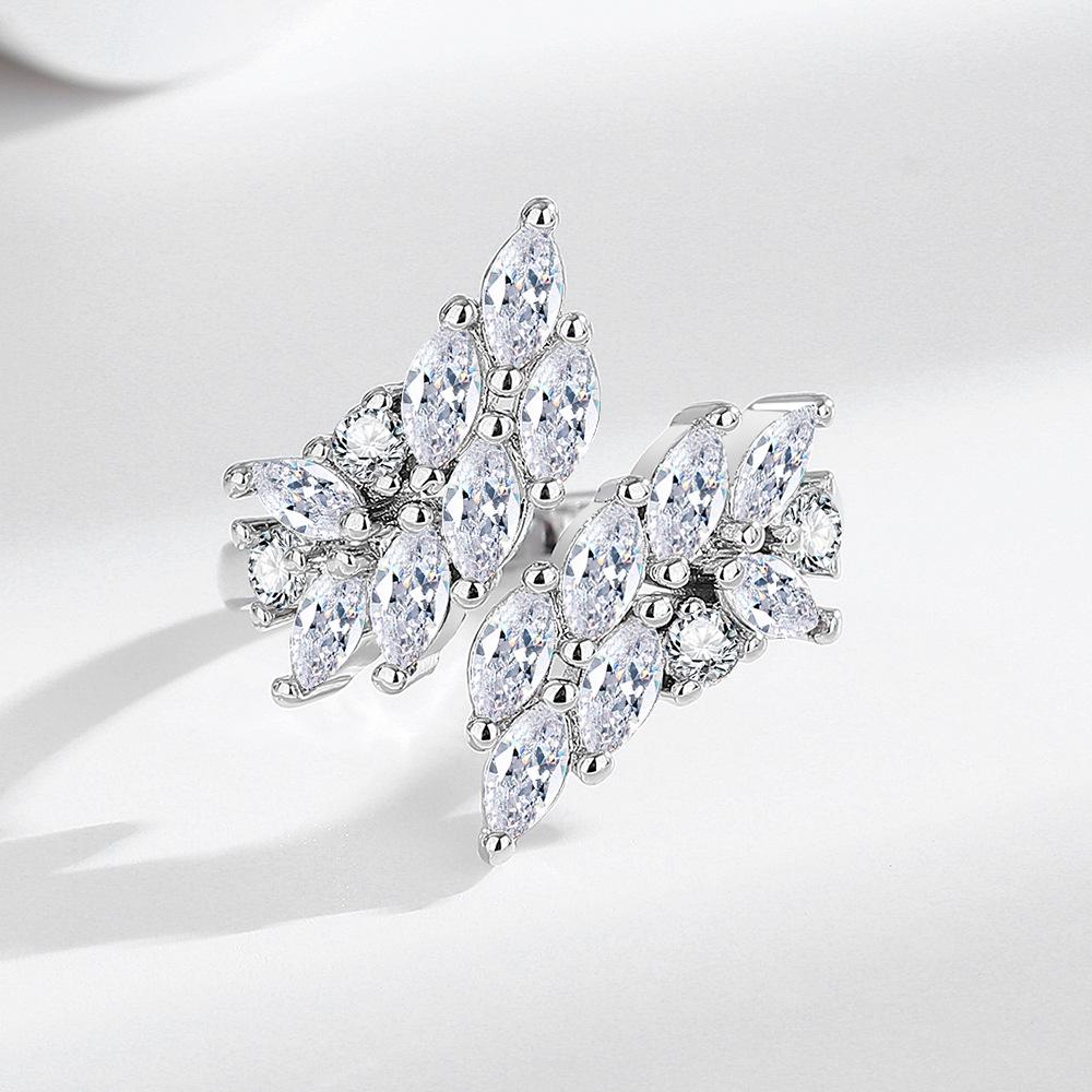 Silve Gorgeous Shiny Stone Zircom Ring For Women Engagement Wedding High Quality Fine Jewelry