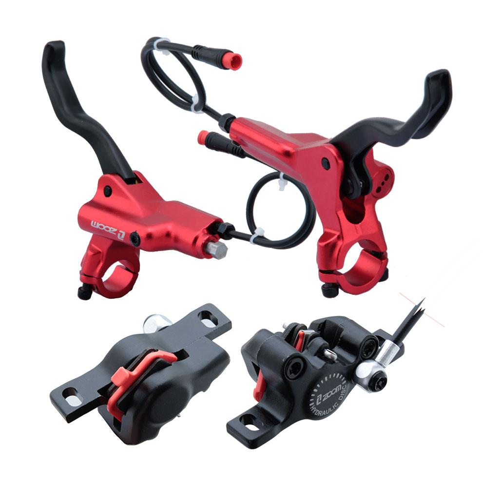 Zoom H875E MTB Hycline Ebike Hydraulischer Scheibenbremssattel 2-Kolben Power-Off Elektrofahrrad 160mm/180mm Rotoren Montageadapter