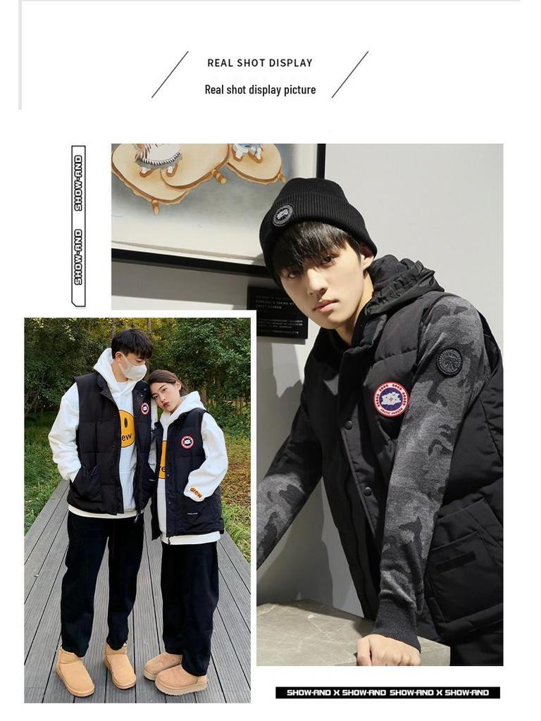 Men's Goose Down Thickened Winter 2025 Sleeveless Vest - Fashionable Outerwear