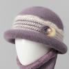 Hat Women's Winter New Mother-in-law Hat Fleece Warm Wool Hat