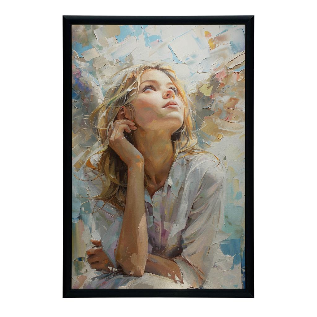 Plakat Piękno Myśli Anioła Plakat Piękno Myśli Anioła, 30X40 Cm, Rama Aluminiowa Czarna, Papier Matowy 230 Gsm