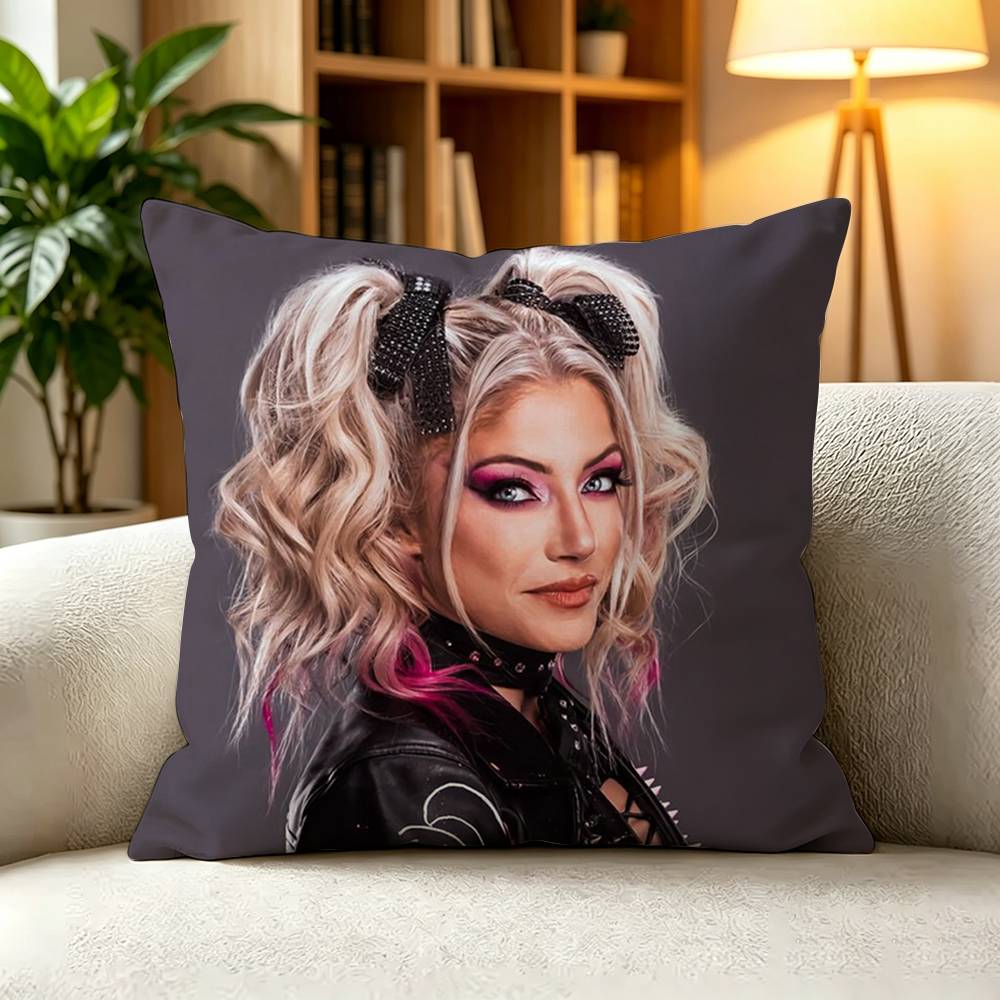W-Wrestler Alexa Bliss Dark Square Double-Sided printed Pillow Case Bedroom Bedside Pillow Sofa Cushion Cover
