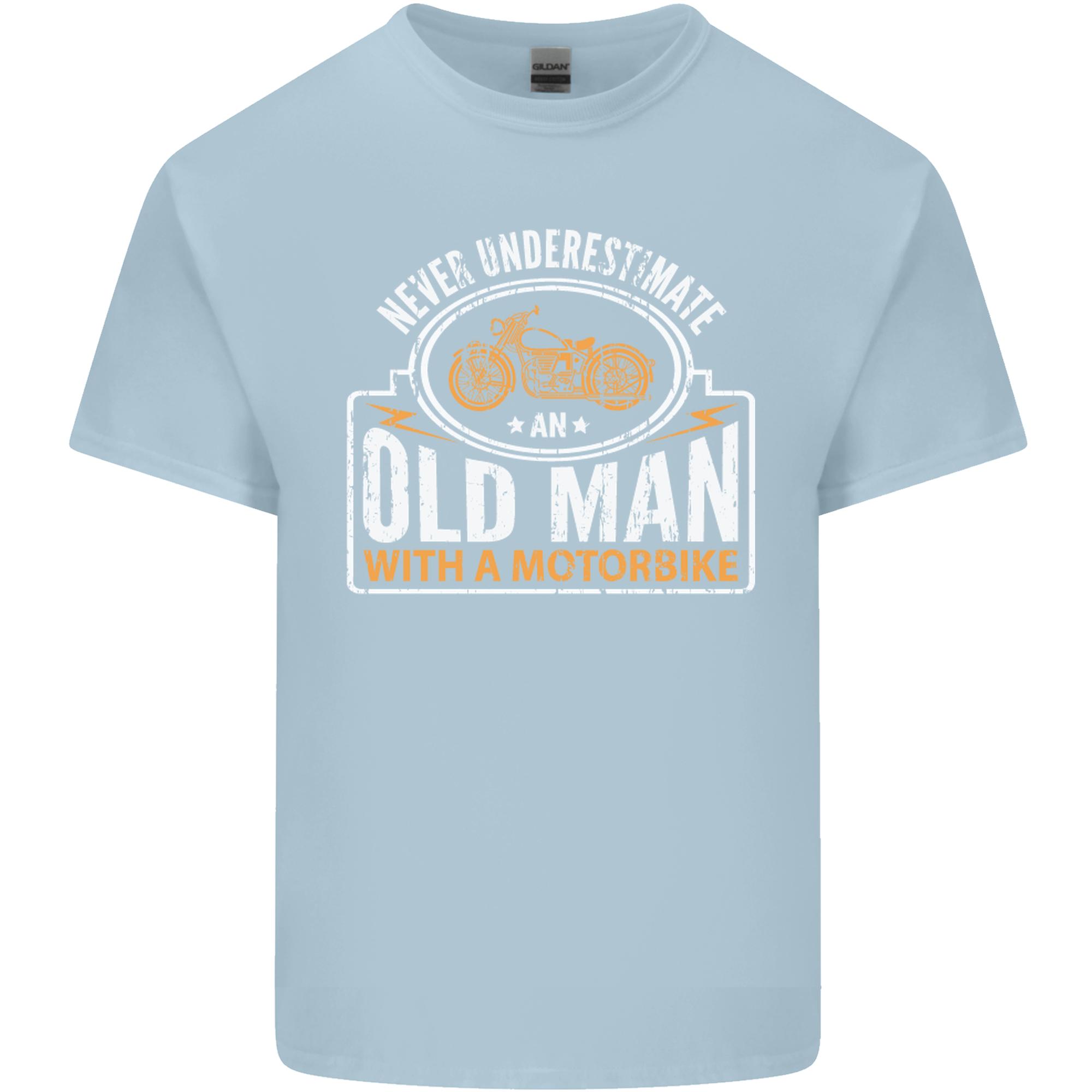 Old Unisex Motorcycle Motorbike Biker Funny Unisexs Light Cotton TShirt S