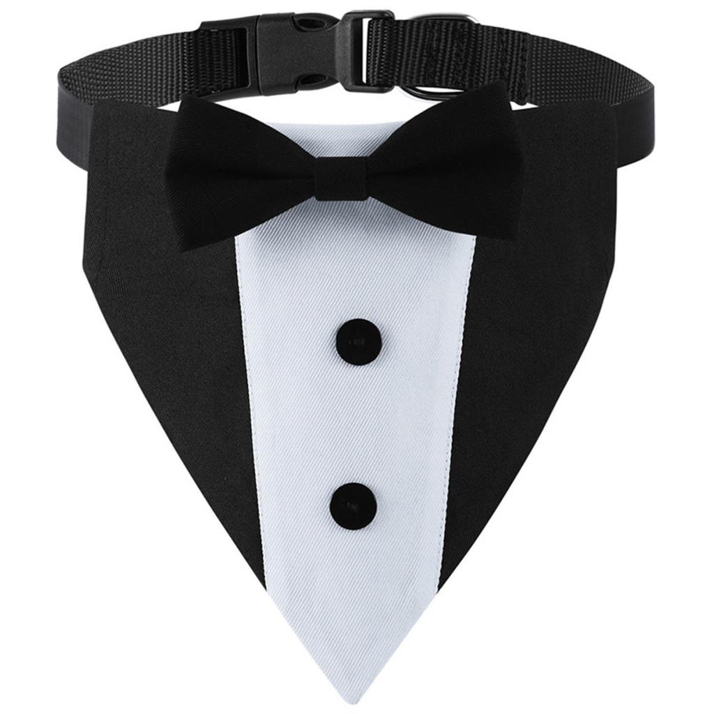 Dog Collar Pet Wedding Bow Tie Scarf Adjustable Dog Neckerchief Bowtie Collar  Pet Formal Costume for Puppy