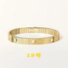 Bracciale in Acciaio Inossidabile Titanio Uomo Donna Design Geometrico a Strisce con Vite Minimalista Braccialetto Regolabile Gioiello