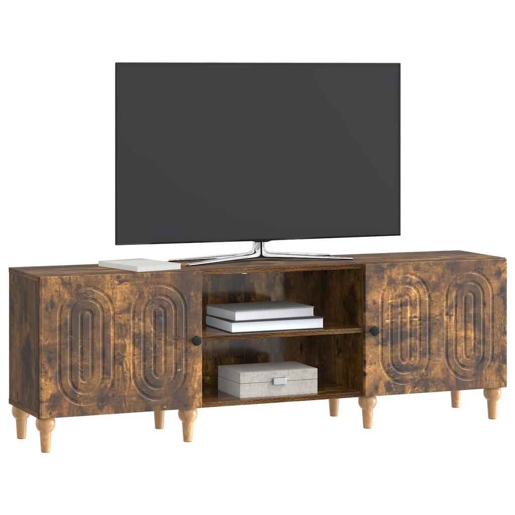 TV Cabinet Smoked Oak 150 x 31 x 50 cm Wood Based Panel