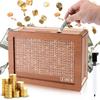 Piggy Banks Wooden Money Box Piggy Bank With Counter Home Library Decoration