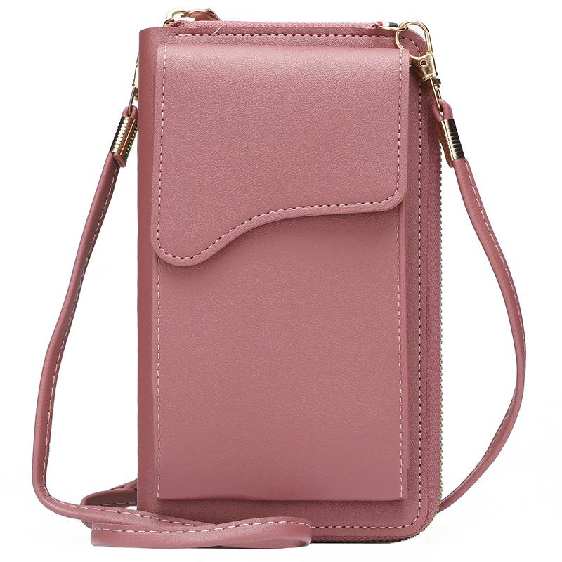 Korean Style Women's Crossbody Mini Phone Bag with Buckle